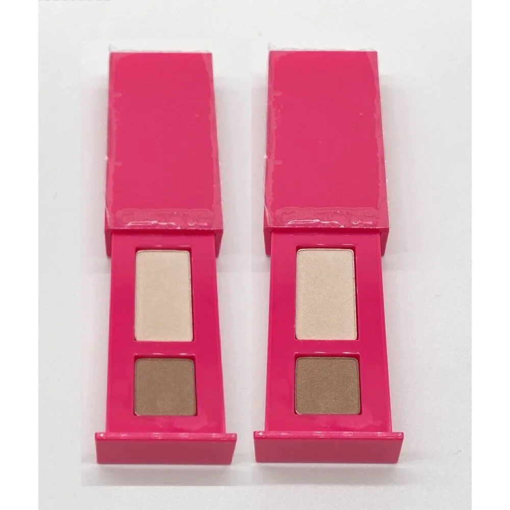 2 Clinique All About Shadow Duo in 04 Ivory Bisque I Bronze Satin 0.06 Oz
